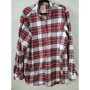 Red Head Flannel Shirt Size XLT Long Sleeve Plaid Cotton Rodeo Western Hiking